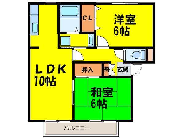 フローレンス那珂川Ｂの物件間取画像